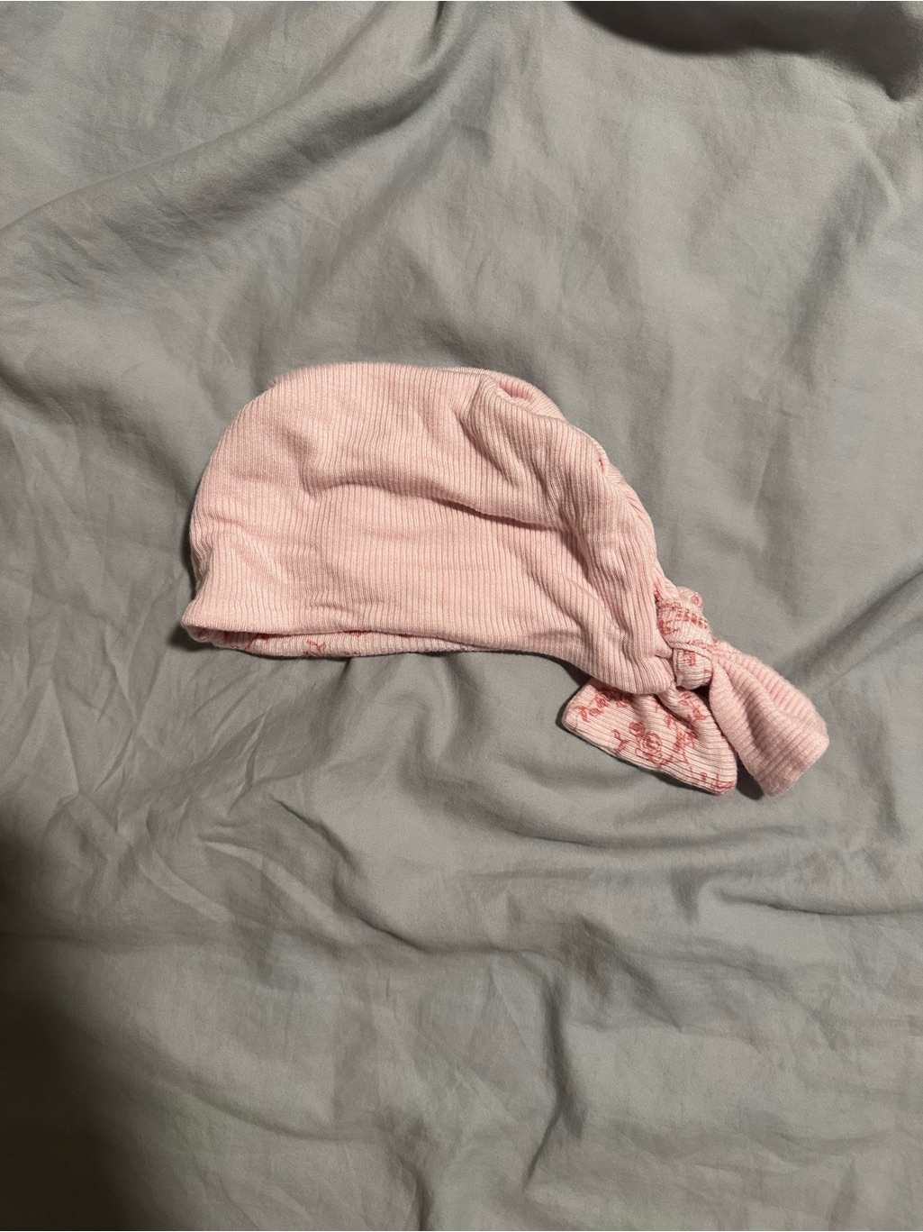 Soft Pink Floral Ribbed Baby One-Piece — image 7 of 7